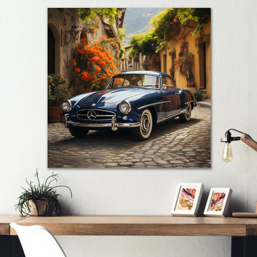 1970s German Car Beauty - Car Vintage Canvas Wall Art
